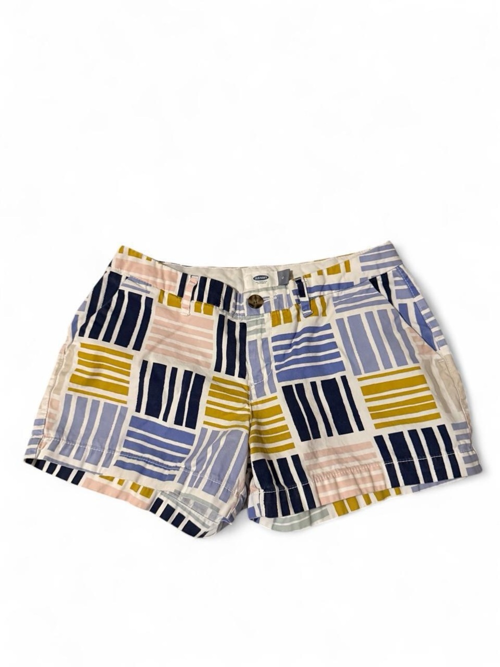 Old Navy Geometric Print Cotton Shorts - Navy, Mustard, Light Blue, Blush